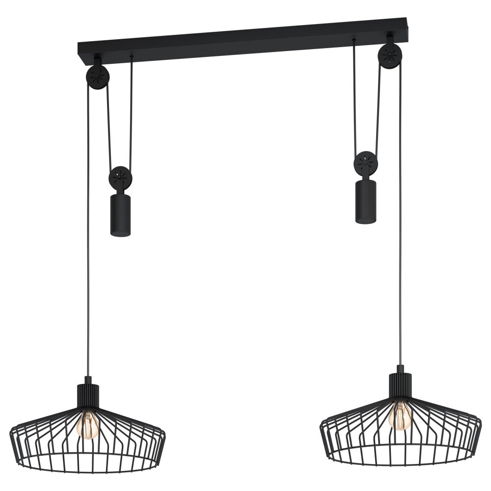 Eglo WINKWORTH Hanger Zwart, 2-lichts main product photo