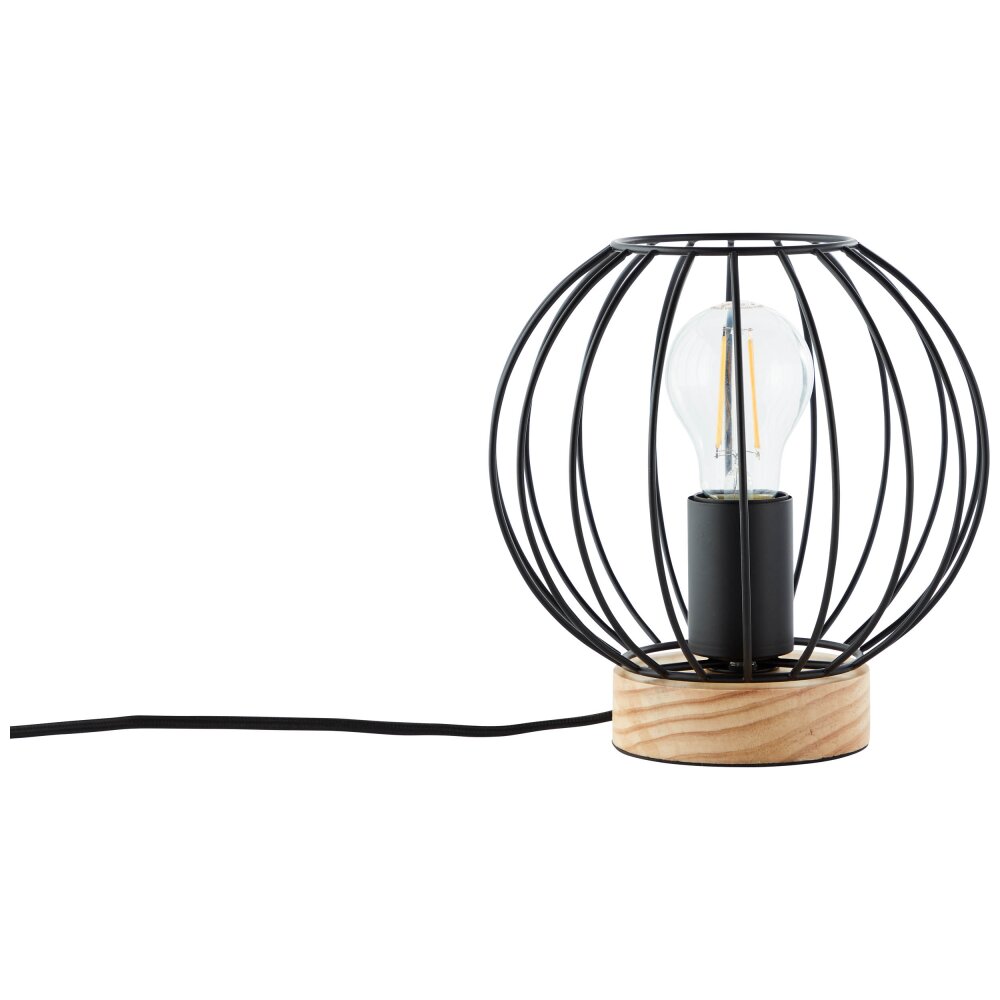 Brilliant SORANA Tafellamp Hout donker, Zwart, 1-licht