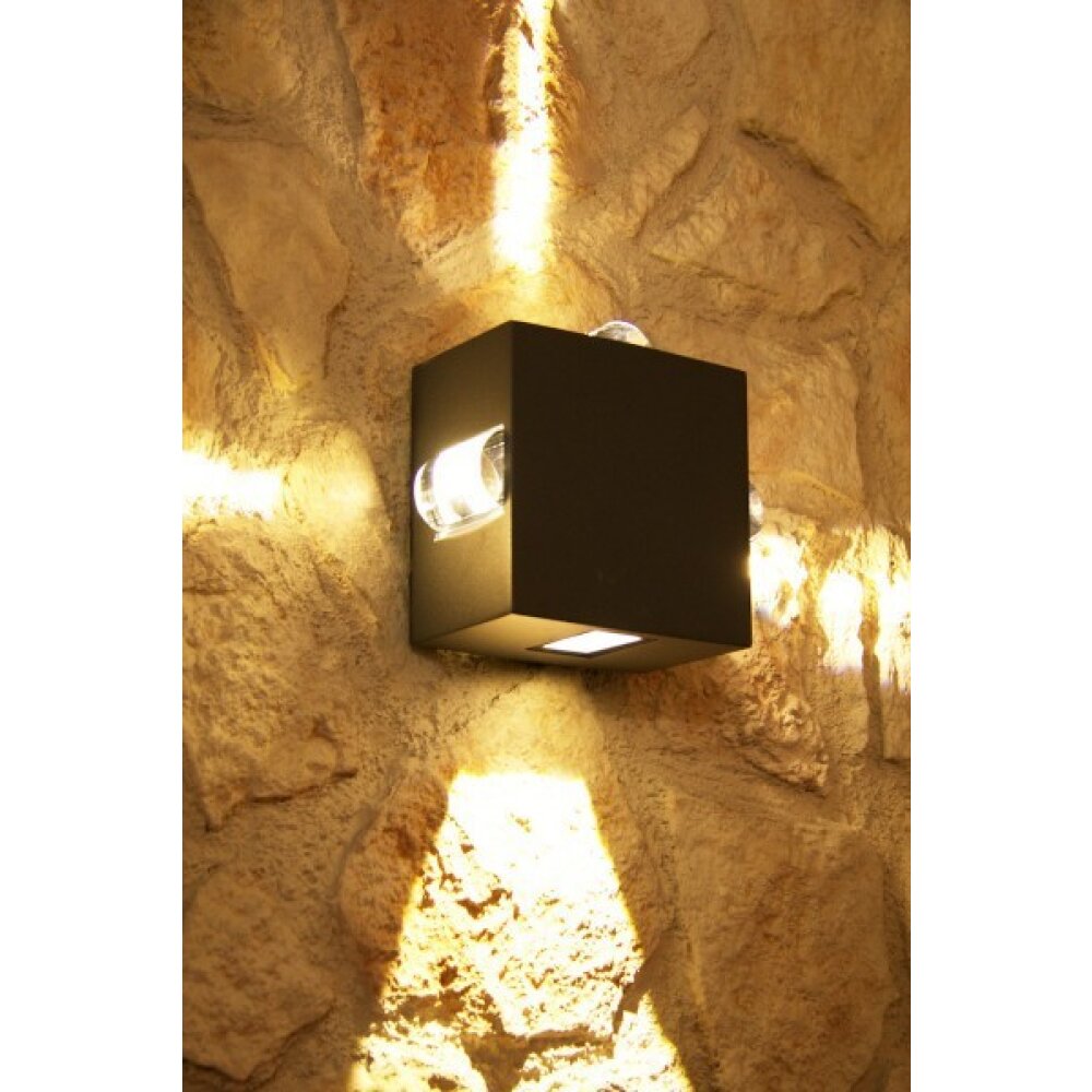 Lutec EVANS Buiten muurverlichting LED Antraciet, 4-lichts main product photo