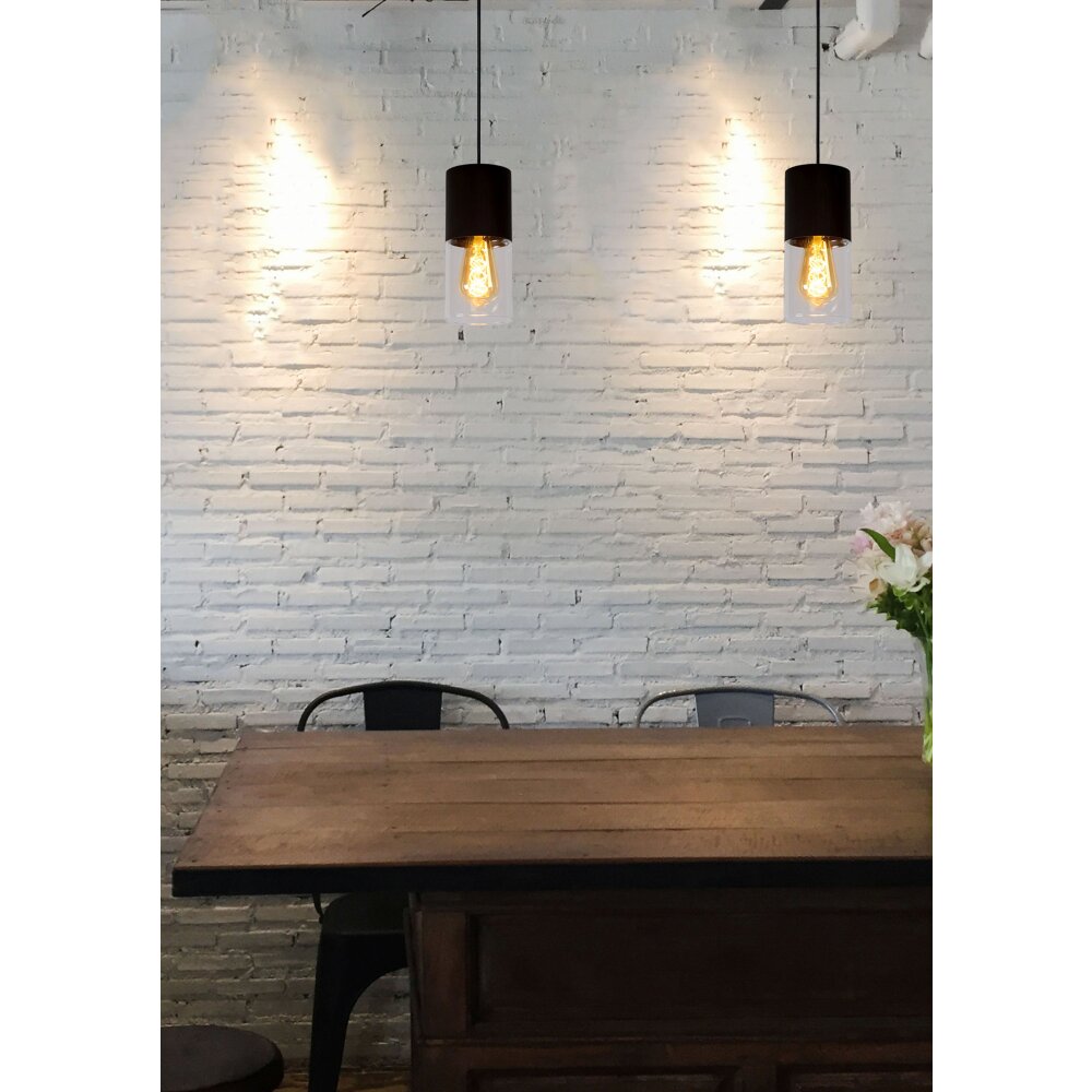 Lucide ZINO Hanger Zwart, 1-licht main product photo