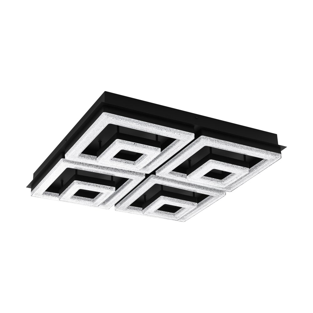 Eglo FRADELO Plafondlamp LED Zwart, 1-licht main product photo