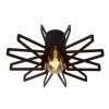 Lucide ZIDANE Plafondlamp Zwart, 1-licht