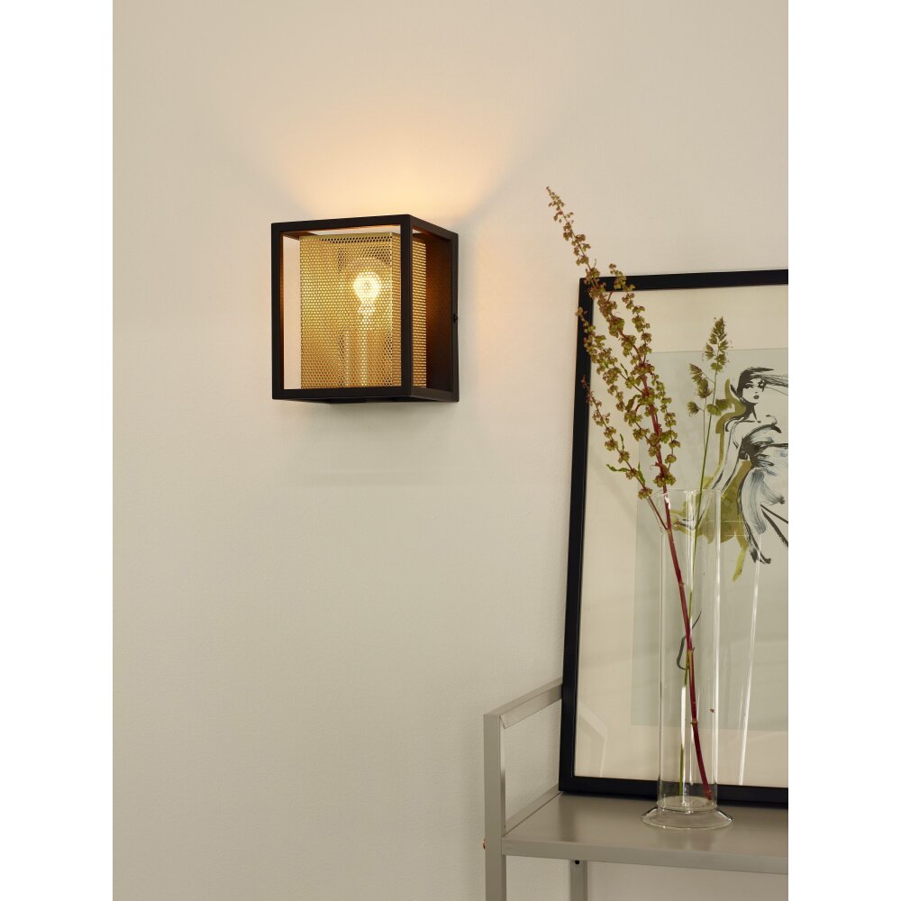 Lucide SANSA Muurlamp Zwart, 1-licht main product photo