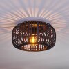 Mongolei Plafondlamp Zwart, 1-licht