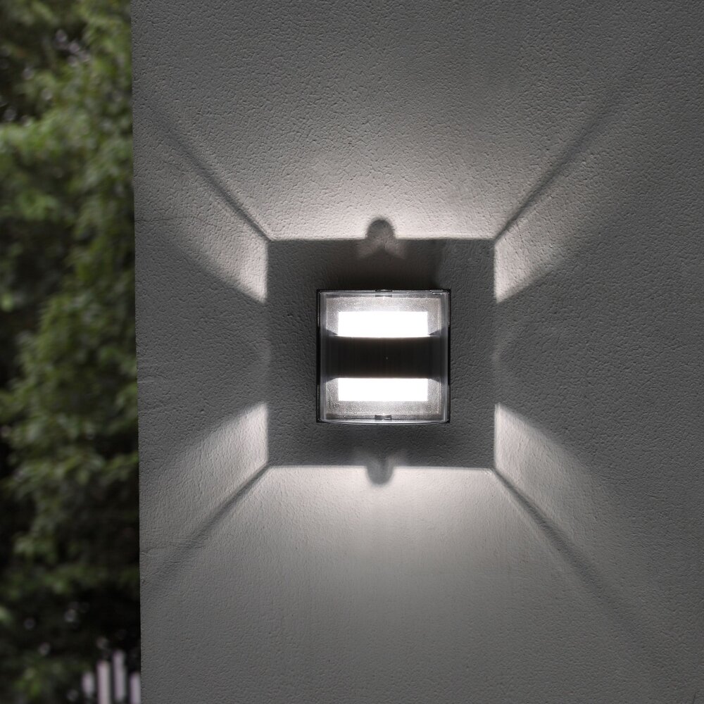 Lutec DELTA Buiten muurverlichting LED Antraciet, 1-licht main product photo