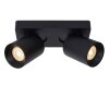 Lucide NIGEL Plafond straler LED Zwart, 2-lichts