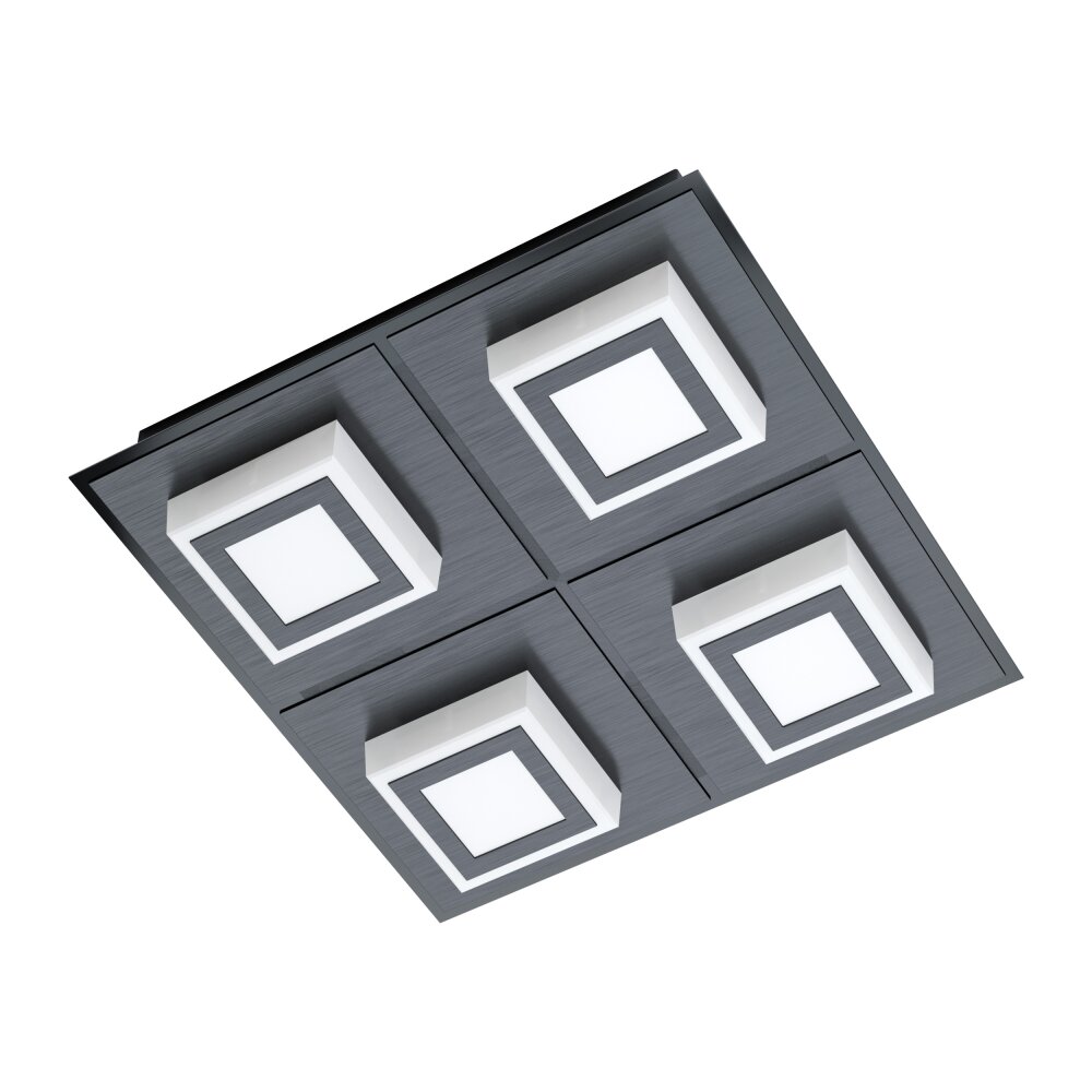 Eglo MASIANO Plafondlamp LED Zwart, 4-lichts main product photo