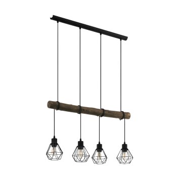 Eglo HORNINGTOPS Hanger Cream, Zwart, 4-lichts