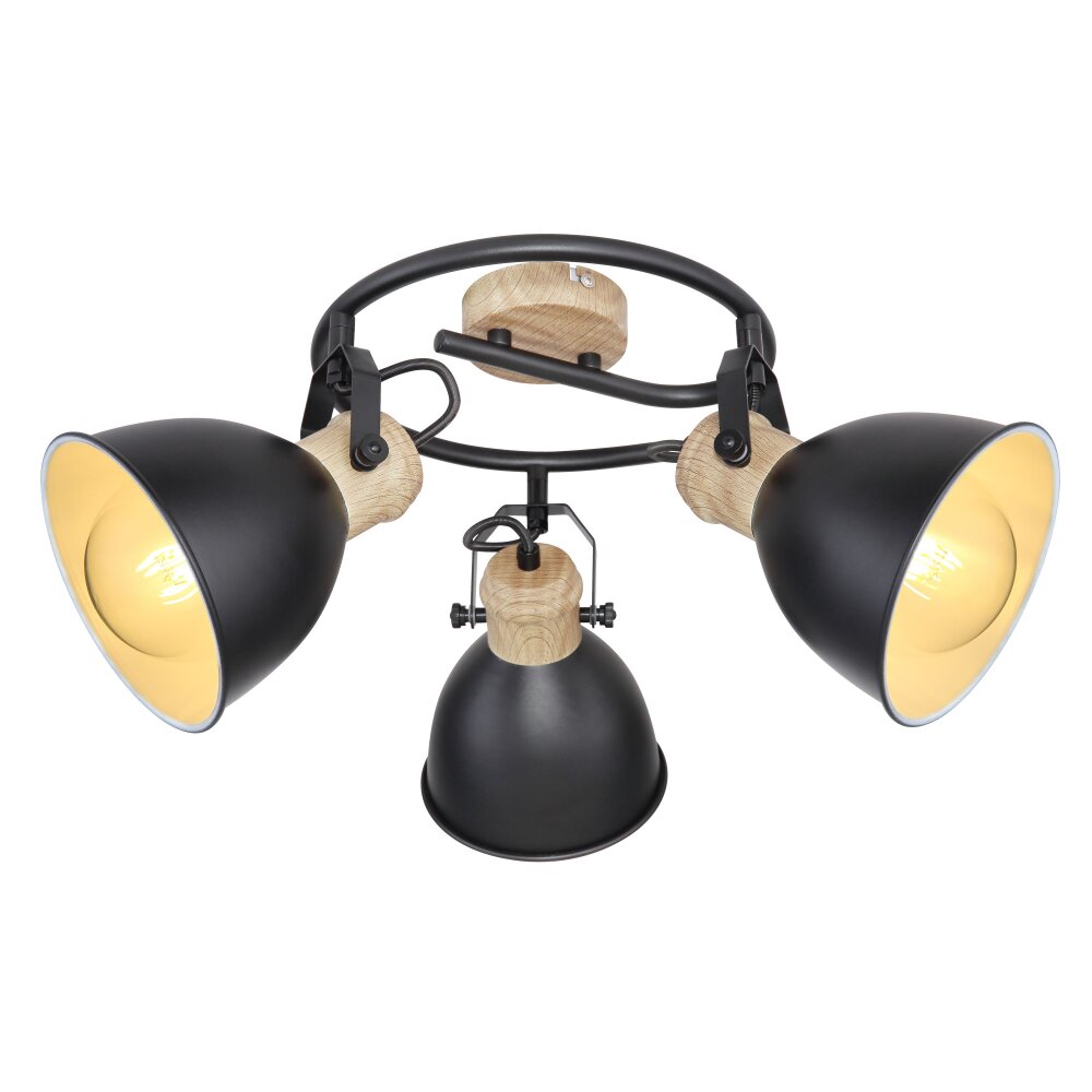Globo WIHO Spotlamp Zwart, 3-lichts main product photo