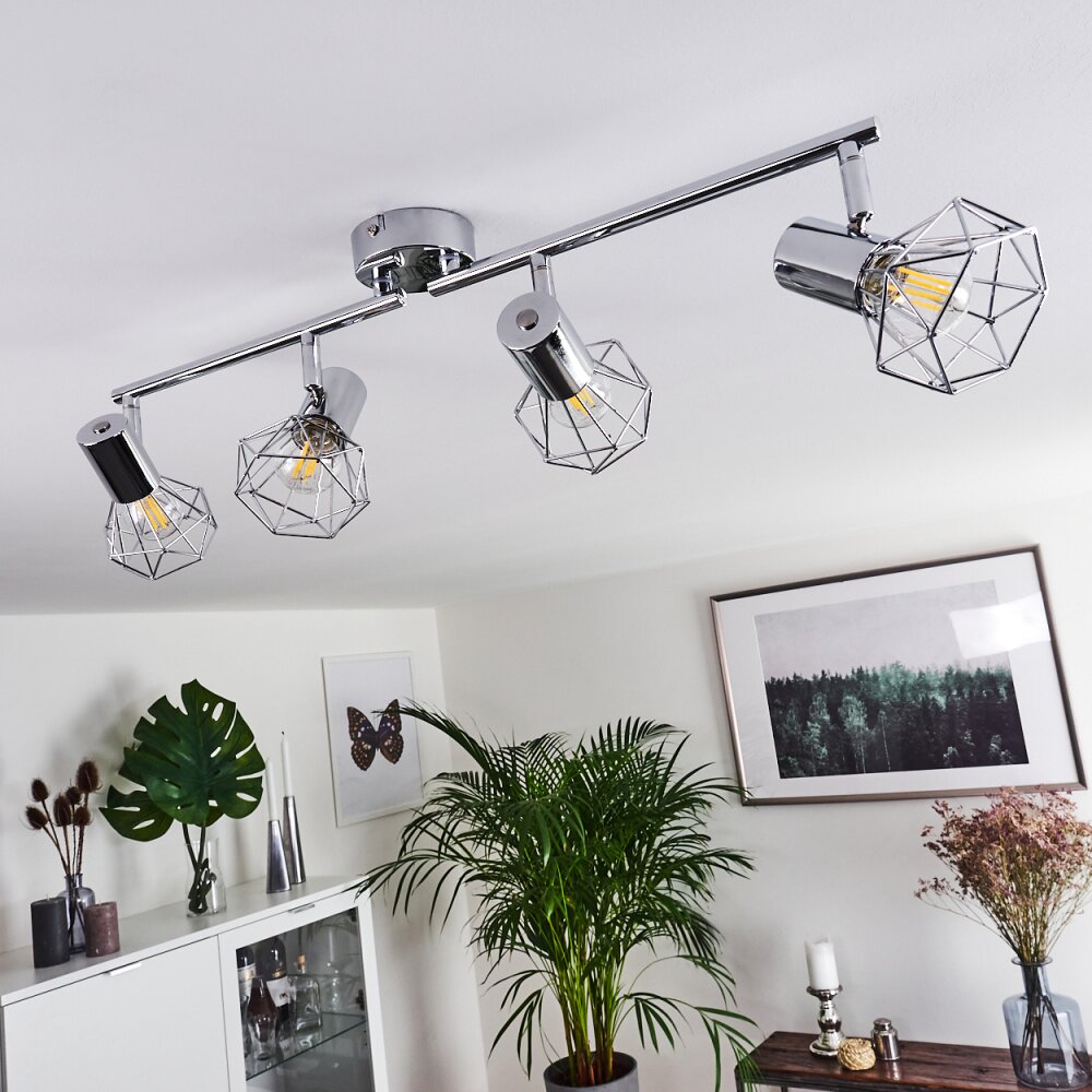 Orebro Plafondlamp Chroom, 4-lichts