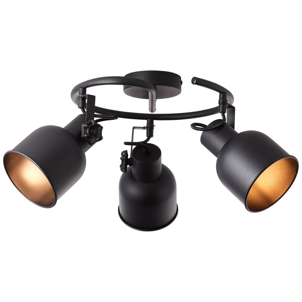 Brilliant Rolet Spotlamp Zwart, 3-lichts main product photo