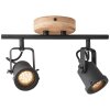 Brilliant Inge Spotlamp Hout donker, 2-lichts