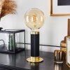 Caledonia Tafellamp Messing, Zwart, 1-licht