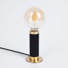 Caledonia Tafellamp Messing, Zwart, 1-licht