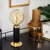 Caledonia Tafellamp Messing, Zwart, 1-licht