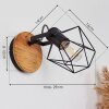 Maracambo Muurlamp Hout donker, Zwart, 1-licht Maracambo Muurlamp Hout donker, Zwart, 1-licht