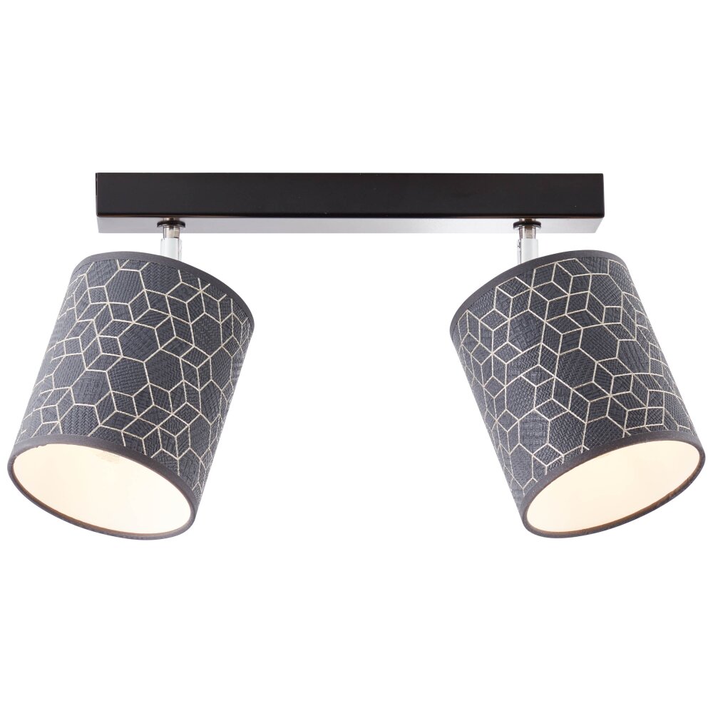 Brilliant Galance Spotlamp Zwart, 2-lichts main product photo