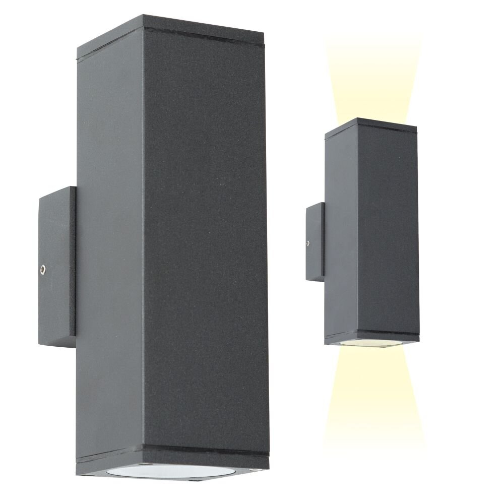 KS Verlichting Kelvin Buiten muurverlichting Antraciet, 2-lichts main product photo