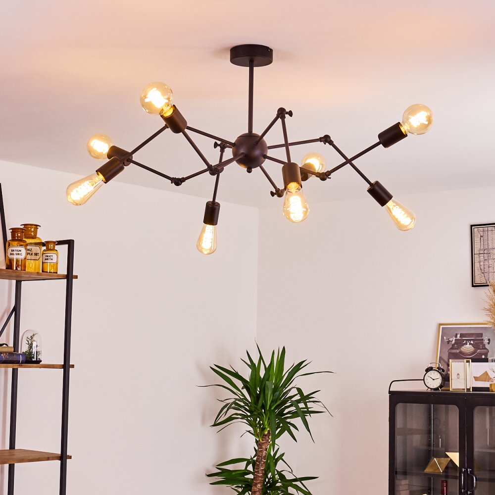 Congal Plafondlamp Zwart, 8-lichts main product photo