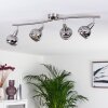 Warga Plafondlamp LED Nikkel mat, 4-lichts