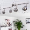 Warga Plafondlamp LED Nikkel mat, 4-lichts