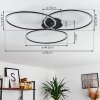 Johsa Plafondlamp LED Zwart, 3-lichts