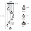 Steinhauer Reflexion Hanglamp Grijs, Zwart, 1-licht
