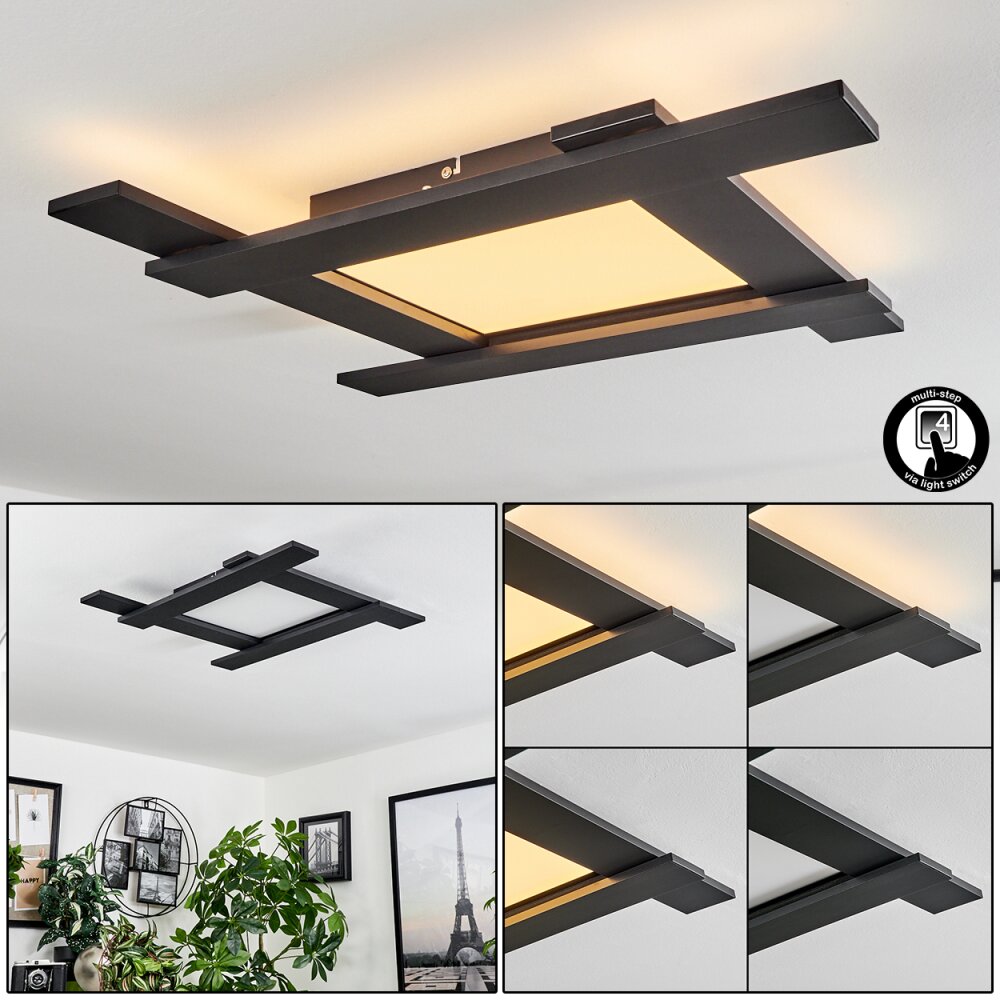 Cuchara Plafondlamp LED Zwart, 5-lichts main product photo