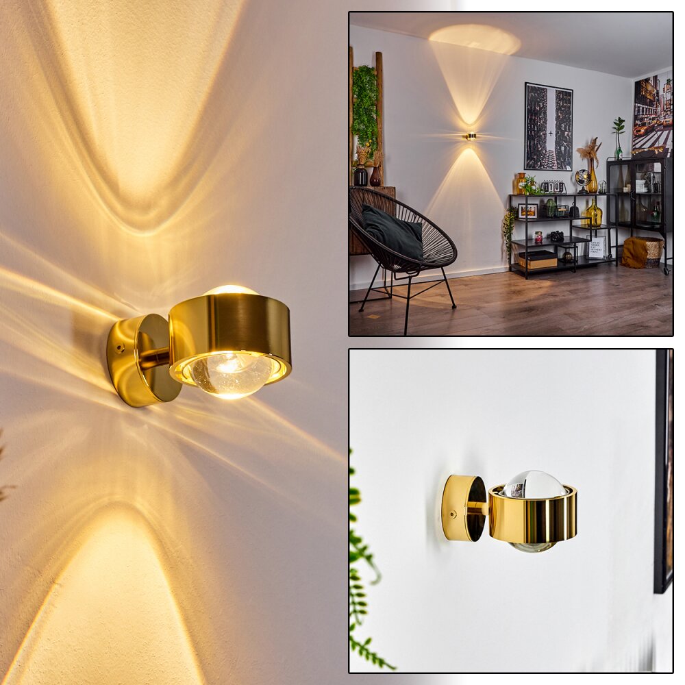 Sapri Muurlamp Goud, 1-licht main product photo