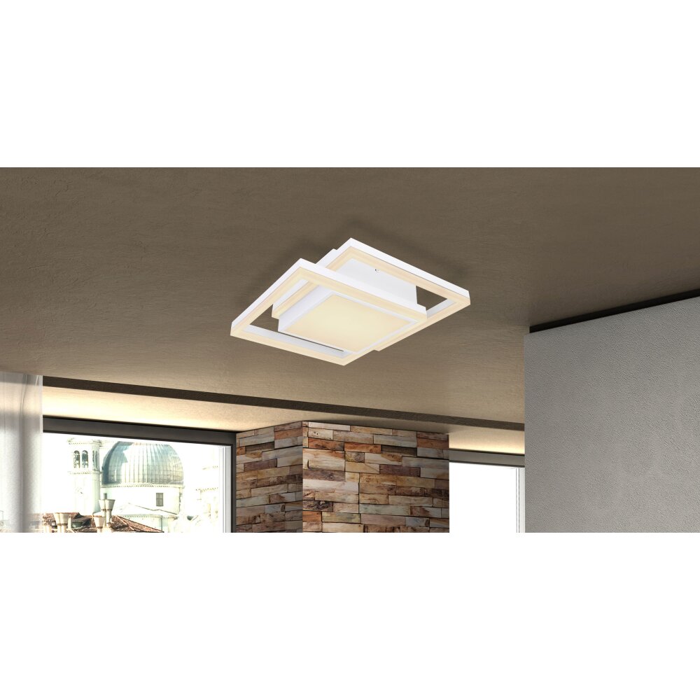 Globo SQUARES Plafondlamp LED Wit, 1-licht main product photo
