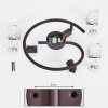 Planes Plafondlamp LED Roest, 3-lichts