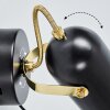 Rialey Muurlamp Messing, Zwart, 1-licht
