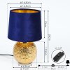 Beddie Tafellamp Goud, 1-licht
