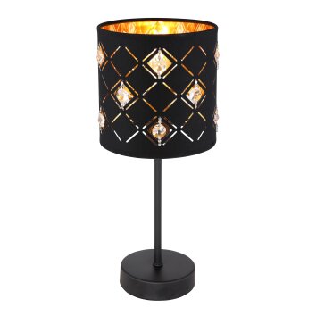 Globo ABBEY Tafellamp Zwart, 1-licht