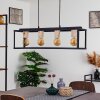 Turiza Hanger Hout donker, Zwart, 4-lichts