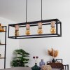 Turiza Hanger Hout donker, Zwart, 4-lichts