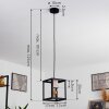 Turiza Hanger Hout donker, Zwart, 1-licht