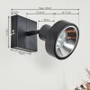 Chagres Muurlamp Zwart, 1-licht