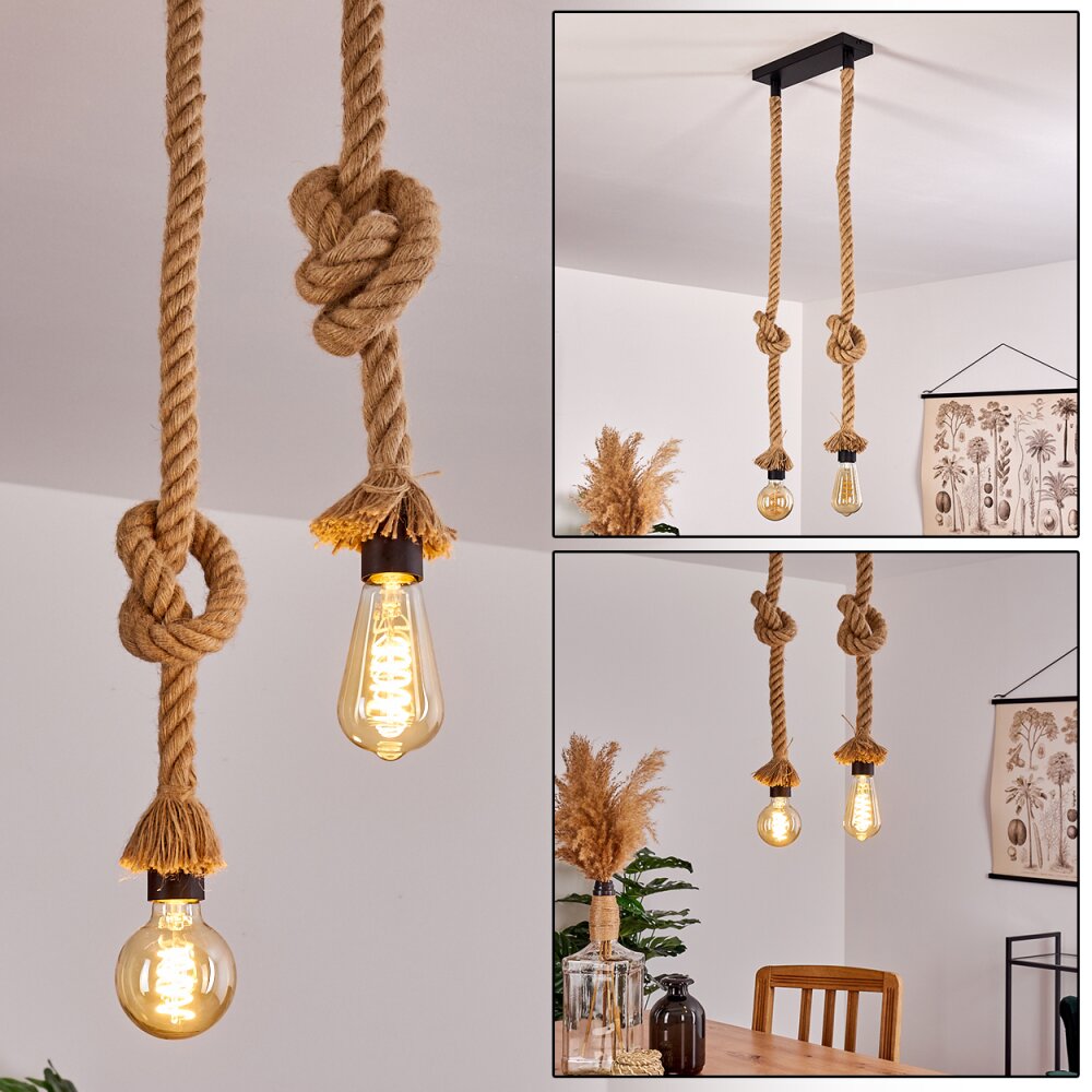 Etowah Hanger Zwart, 2-lichts main product photo