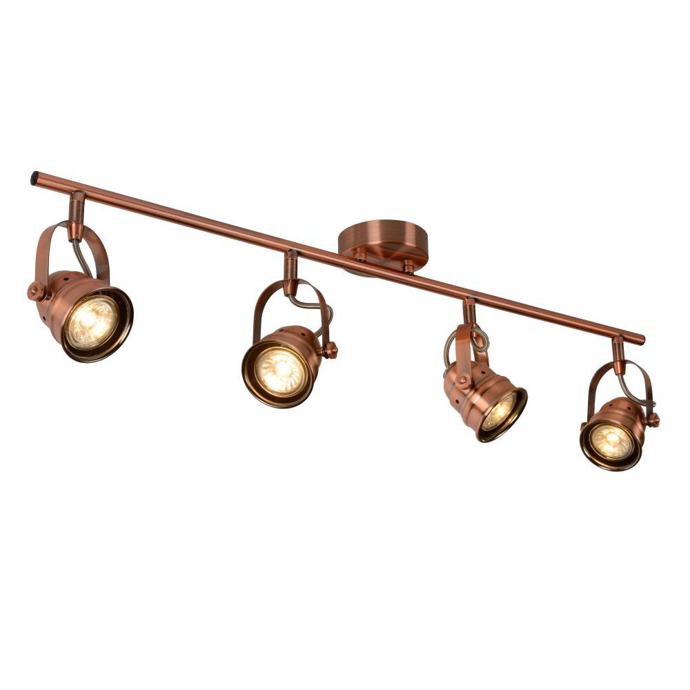 Lucide CIGAL Spot Koperkleurig, 4-lichts main product photo