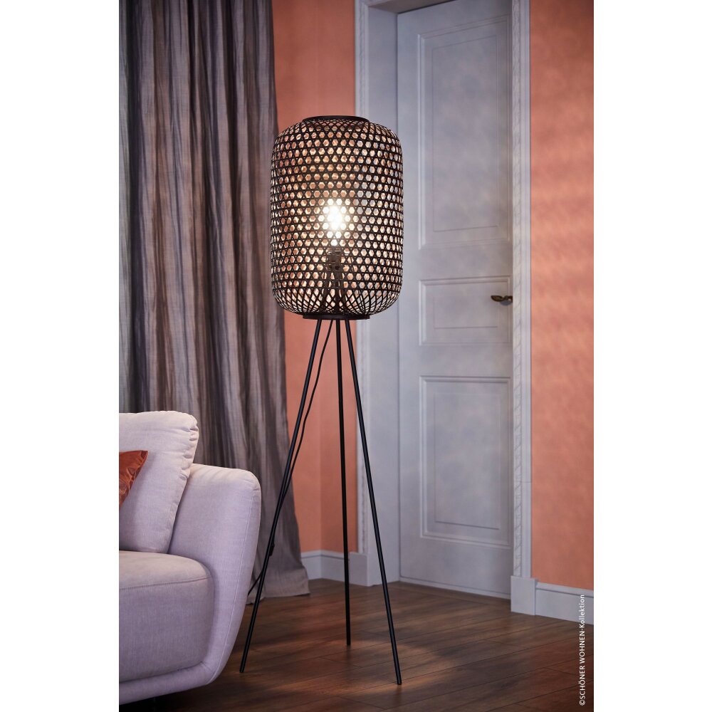 SCHÖNER WOHNEN-Kollektion CALLA Staande lamp Zwart, 1-licht