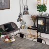 Hora Hanger Hout donker, Zwart, 3-lichts