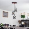 Hora Hanger Hout donker, Zwart, 3-lichts