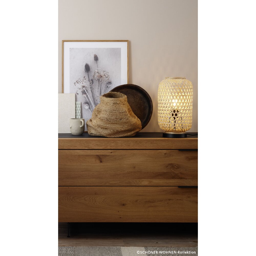 SCHÖNER WOHNEN-Kollektion CALLA Tafellamp Zwart, 1-licht
