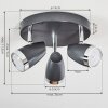 Idlewild Plafondlamp LED Zwart, 3-lichts