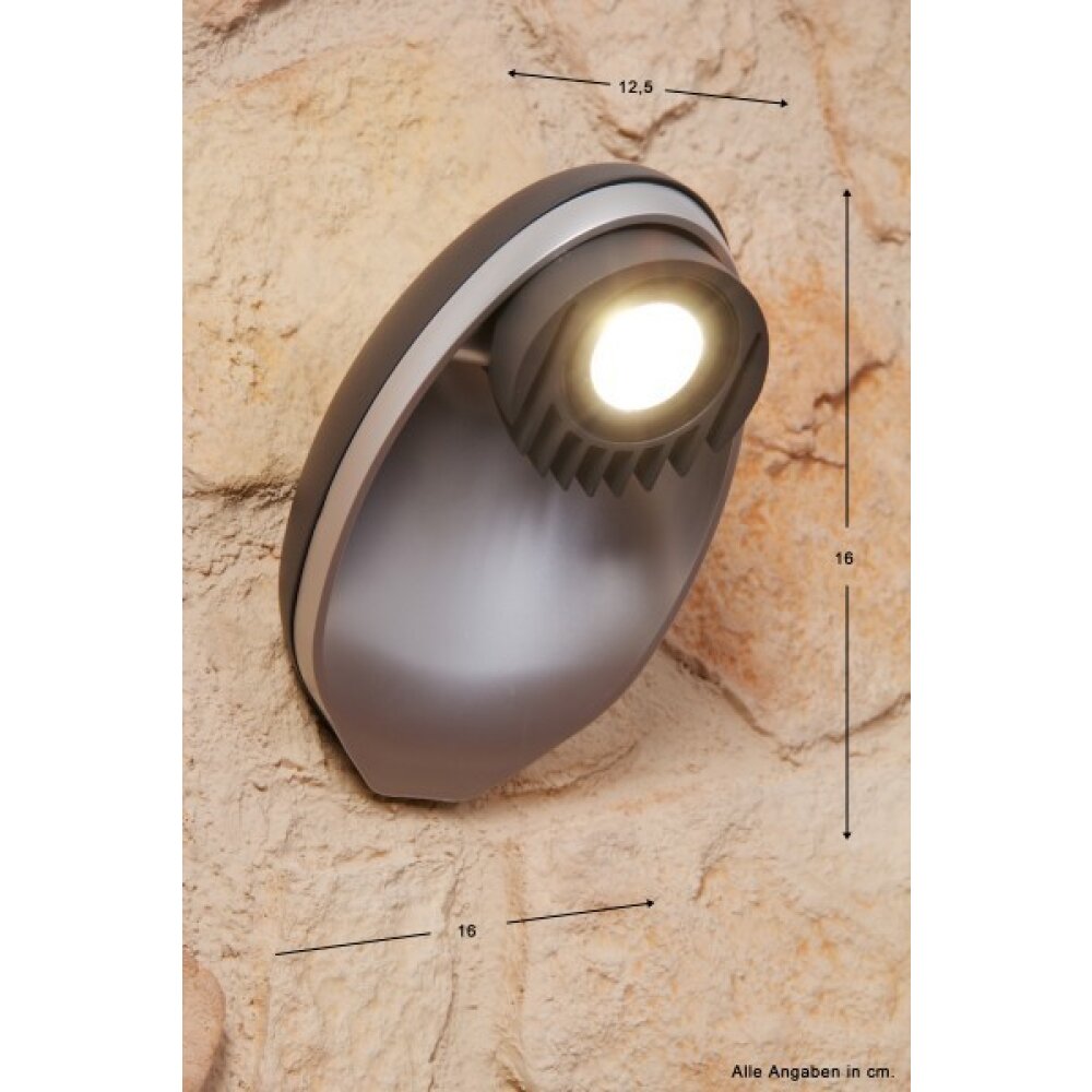 Lutec EGGO Buiten muurverlichting LED Antraciet, 3-lichts main product photo