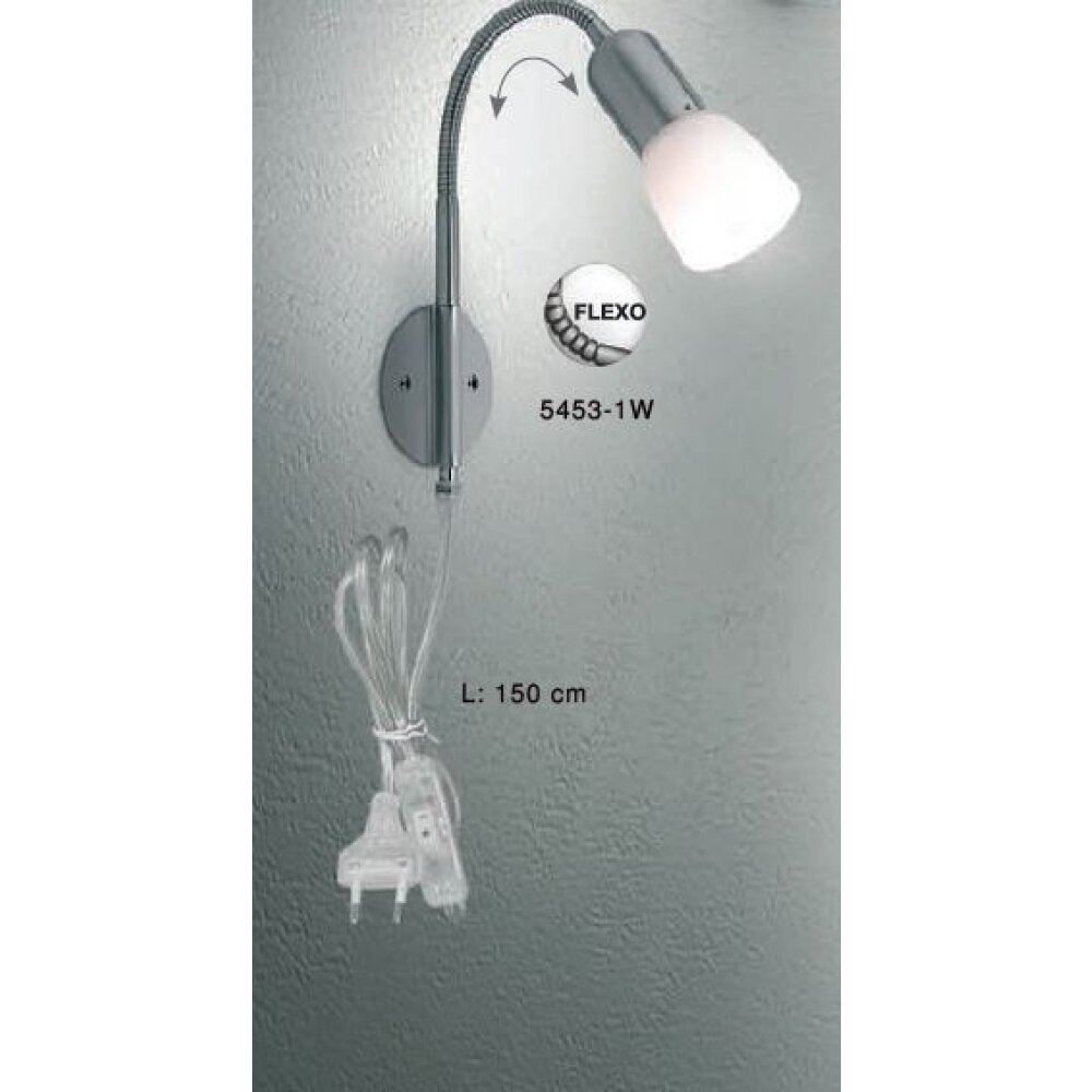 Globo CATHY Muurlamp roestvrij staal, Nikkel mat, 1-licht main product photo