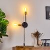 Sattons Muurlamp Messing, Zwart, 2-lichts