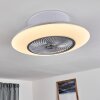Nagoya plafondventilator LED Wit, 1-licht, Afstandsbediening