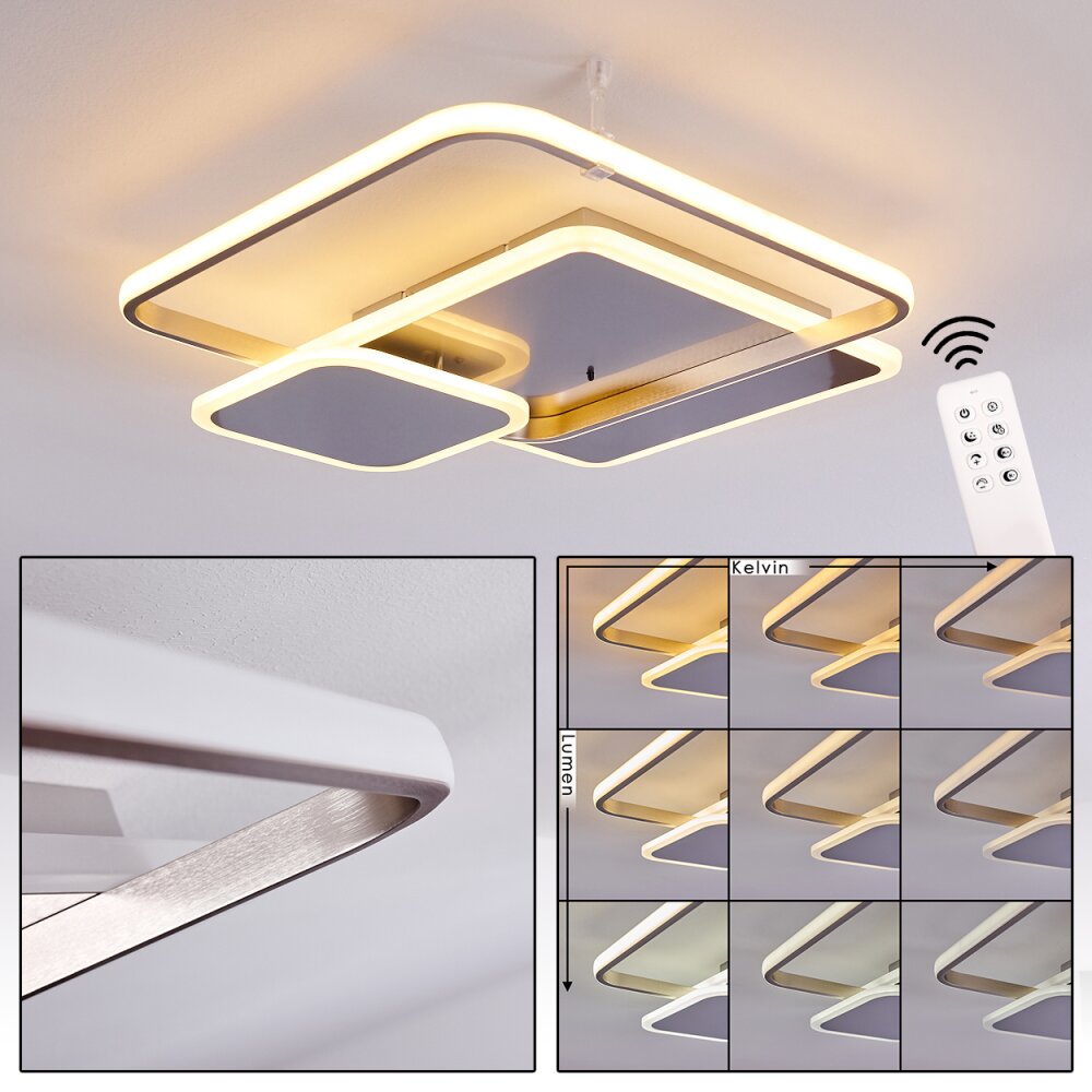 Manzanales Plafondlamp LED Chroom, 1-licht, Afstandsbediening main product photo